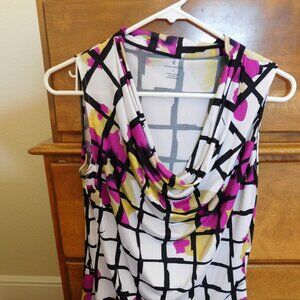 Floral Sleeveless Dress Tank Size S Worthingon